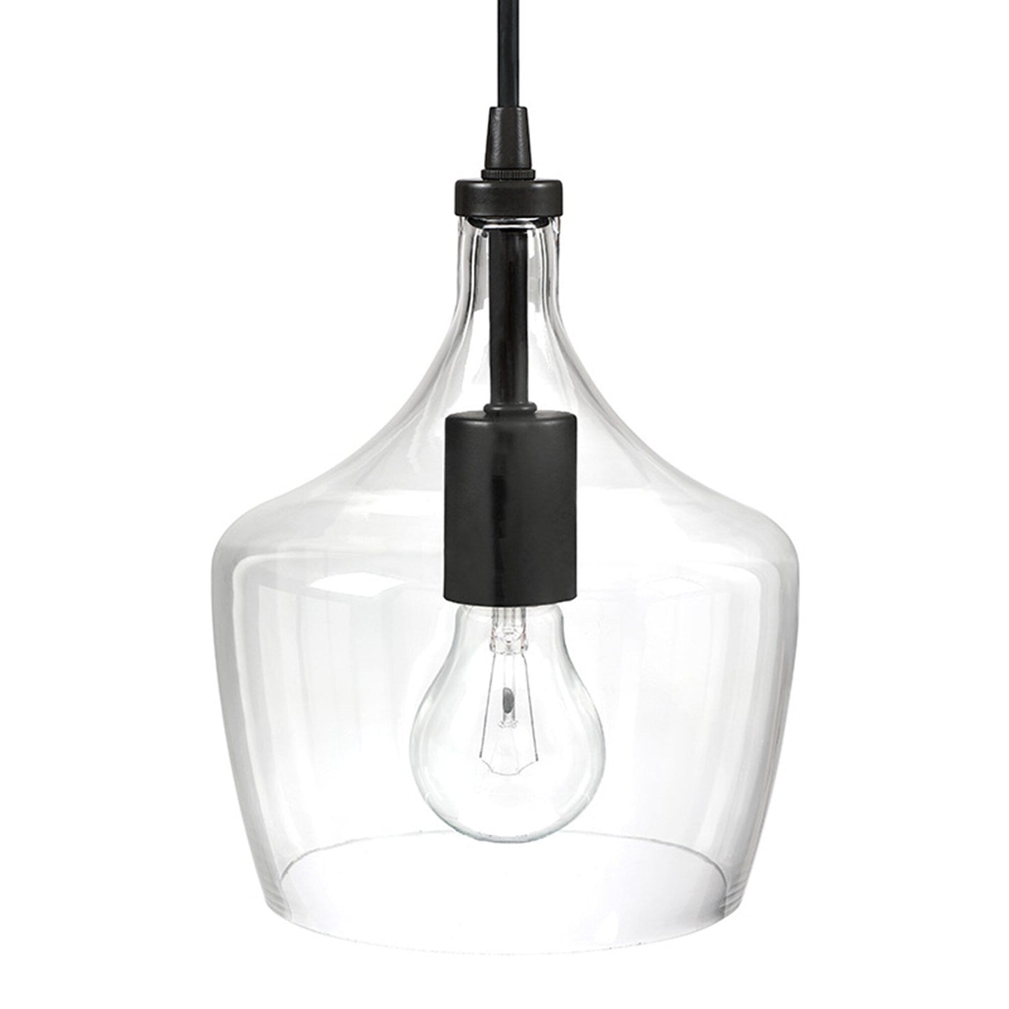 Lampadario a sospensione in vetro trasparente a forma di goccia per isola da cucina (è possibile scegliere tra 1 o 3 confezioni)