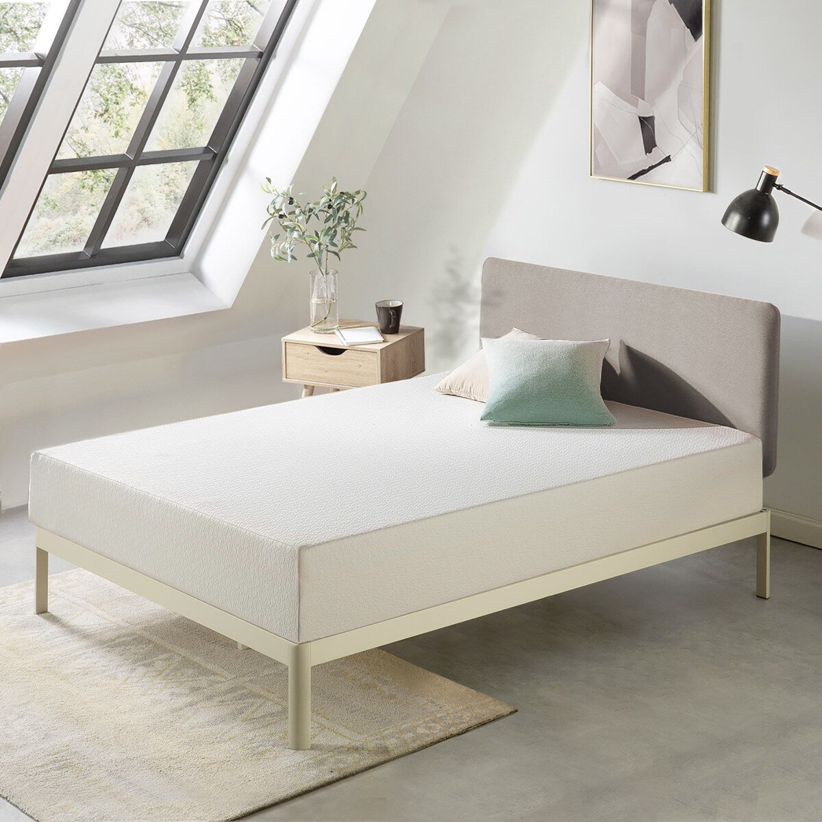 Materasso in memory foam al tè verde da 10 pollici