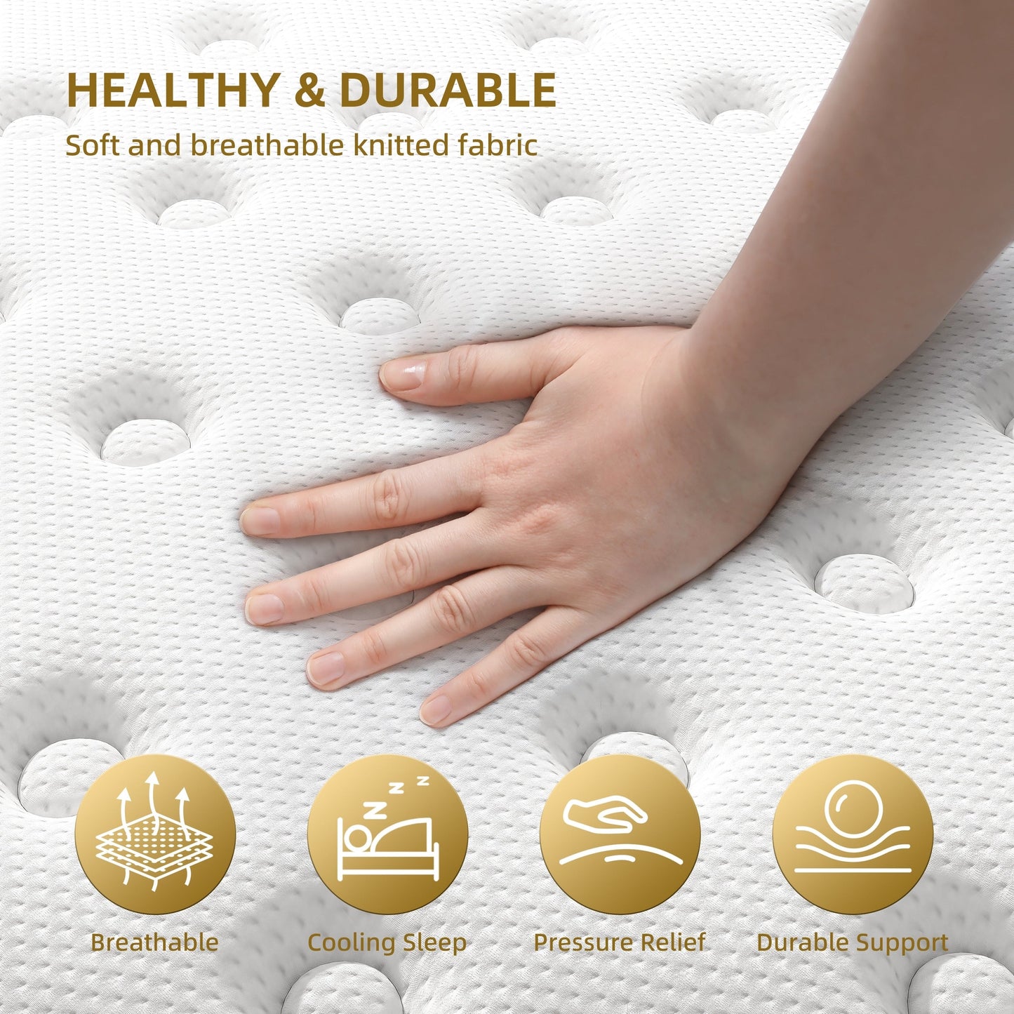 Materasso ibrido in memory foam e molle interne da 10 pollici