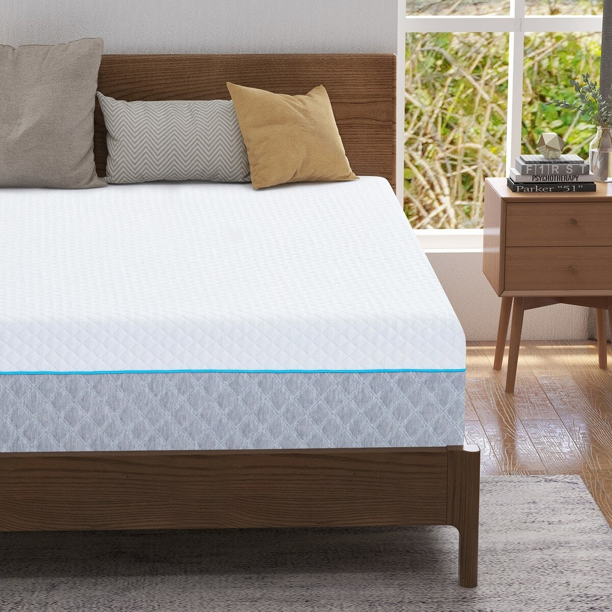 Materasso in memory foam gel da 12 pollici, materasso rinfrescante a media sensazione in una scatola, CertiPUR-US