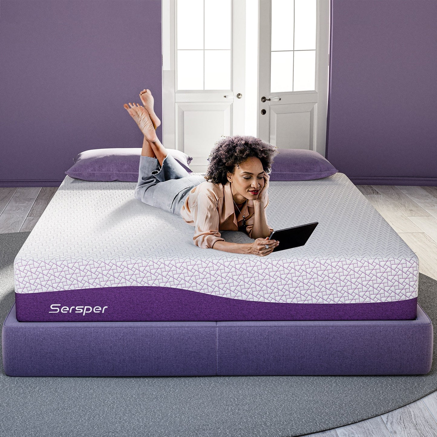 Materasso in memory foam di lusso da 12 pollici, mediamente rigido, materasso Queen/King opzionale