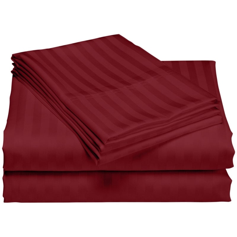 Set di lenzuola a righe per hotel di lusso in cotone a 1200 fili con tasche profonde