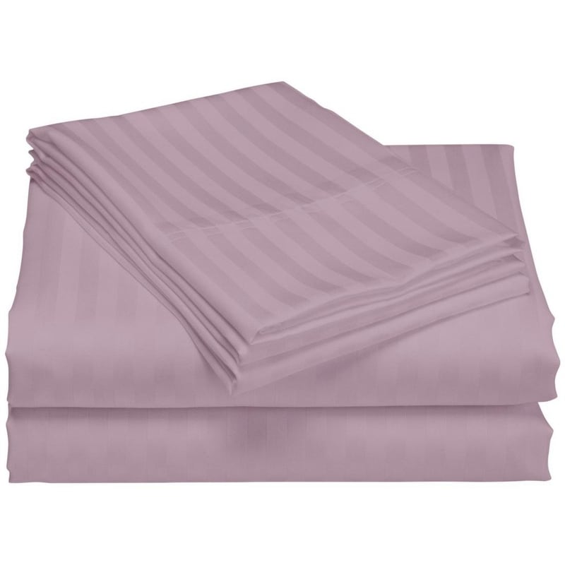 Set di lenzuola a righe per hotel di lusso in cotone a 1200 fili con tasche profonde