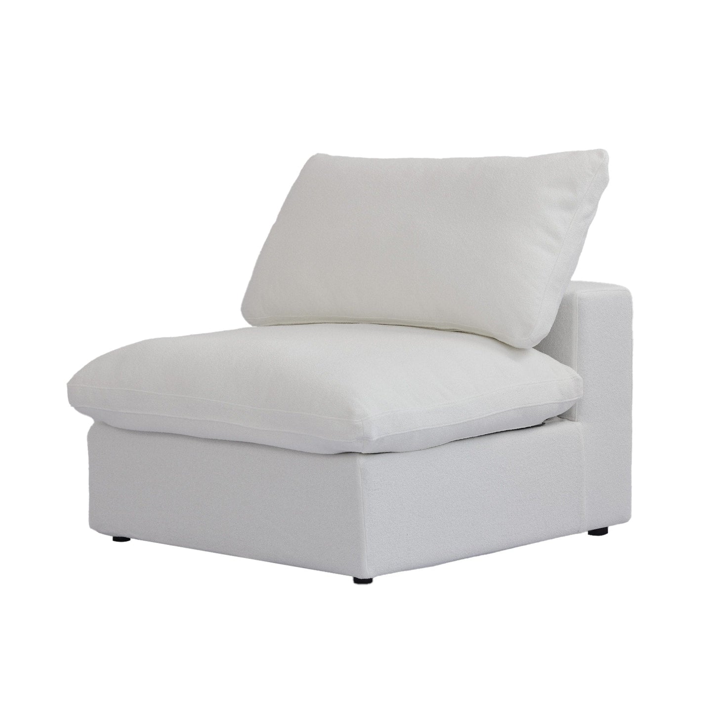 Divano componibile moderno a forma di L da 120 cm, divano modulare in lino con pouf contenitore