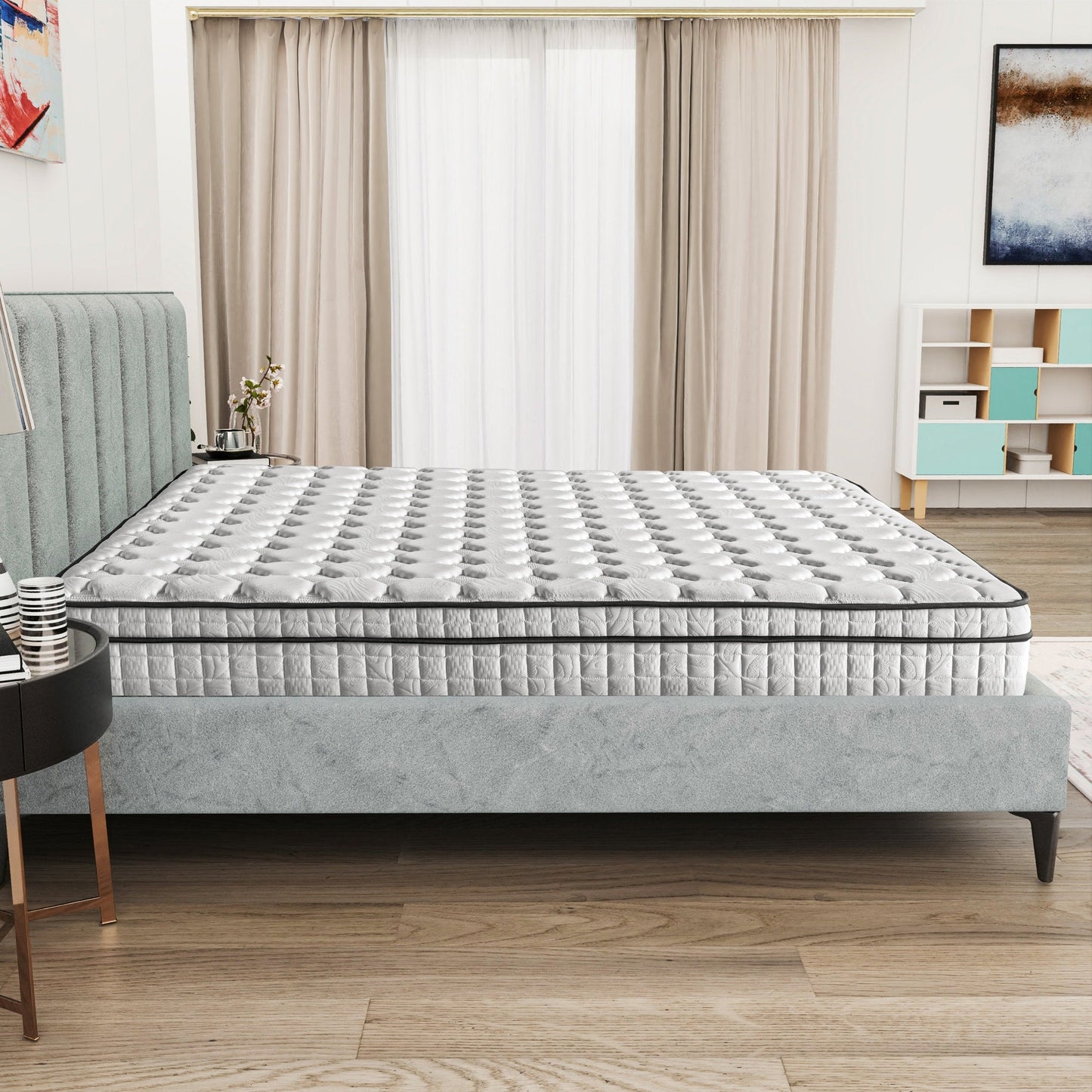 Assemblato negli Stati Uniti - Materasso ibrido Diamond 12 con molle insacchettate e memory foam Cool Gel