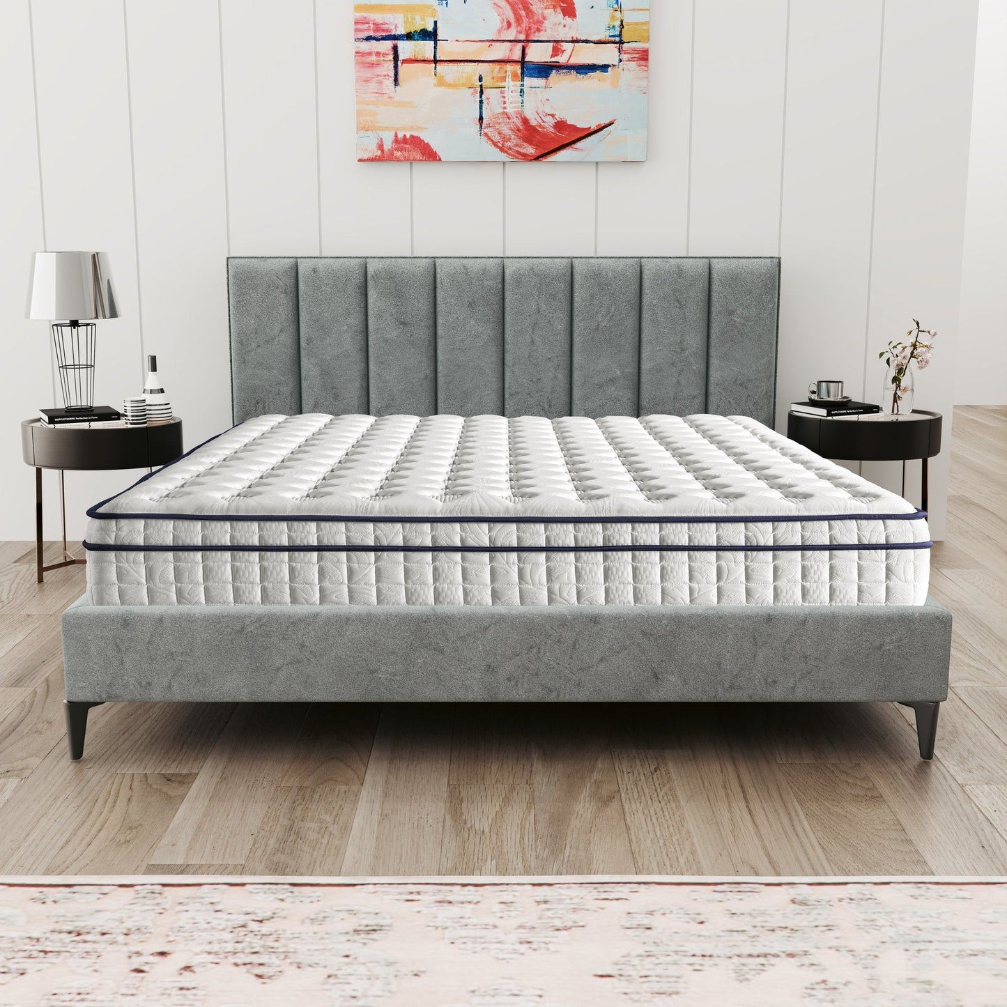 Assemblato negli Stati Uniti - Materasso ibrido Diamond 12 con molle insacchettate e memory foam Cool Gel