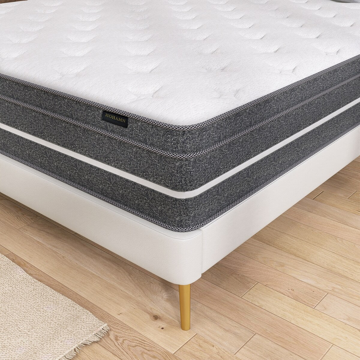Materasso da 14 pollici in memory foam infuso di gel con molle insacchettate ibride