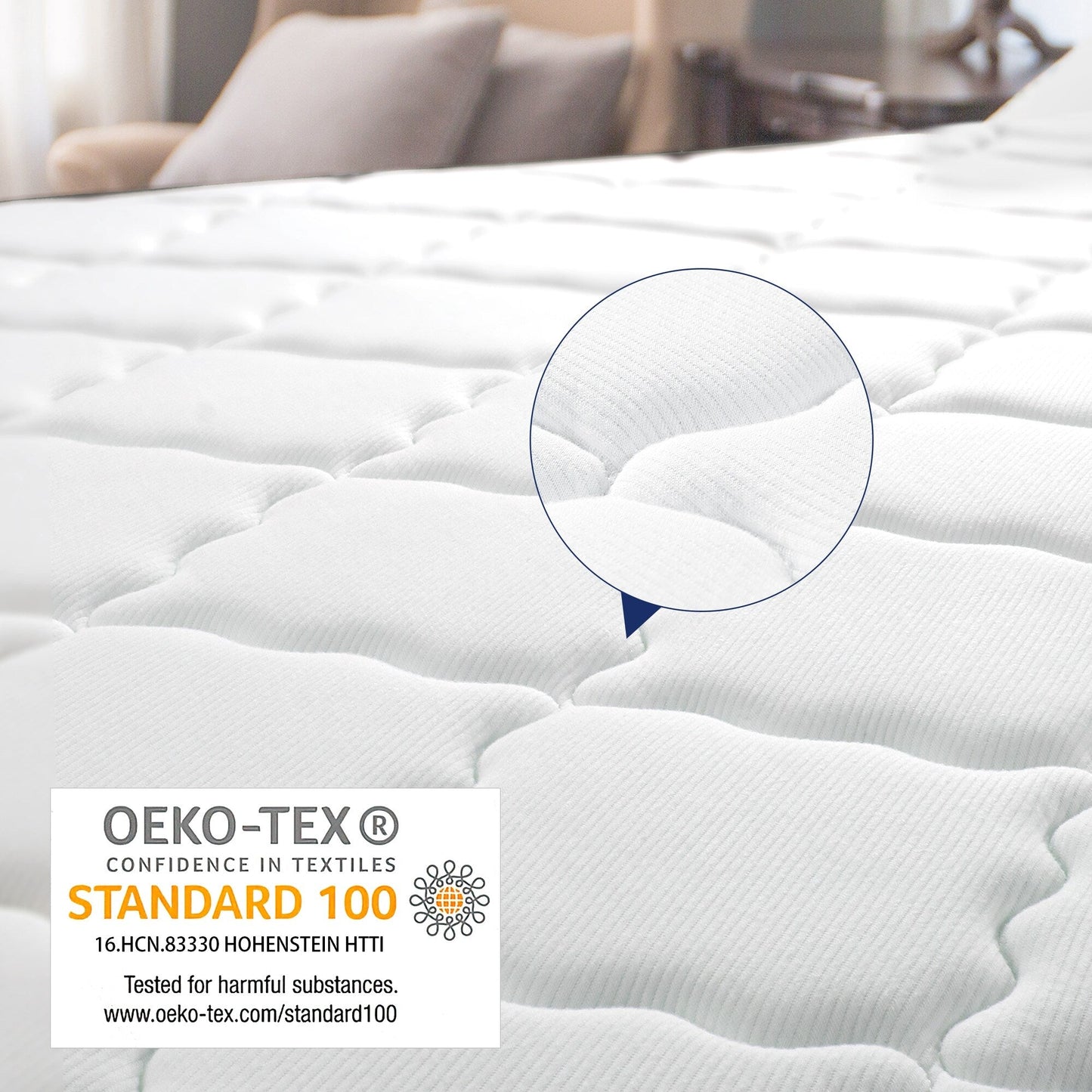Materasso da 14 pollici, materasso ibrido in memory foam e molle insacchettate, materasso di media fermezza, dimensioni Queen e King opzionali
