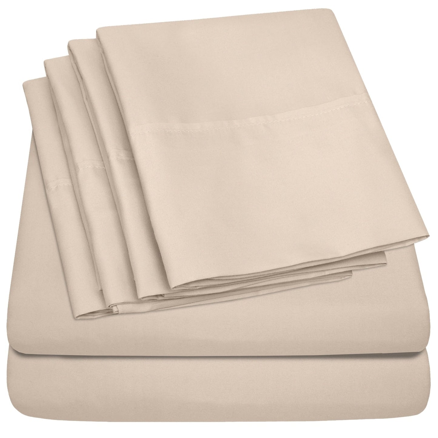 Set di lenzuola extra profonde da 24 tasche, 6 pezzi, serie 1500