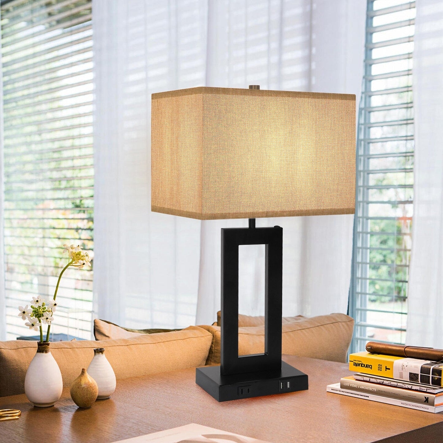 Set di 22 lampade da tavolo USB grigie con controllo touch