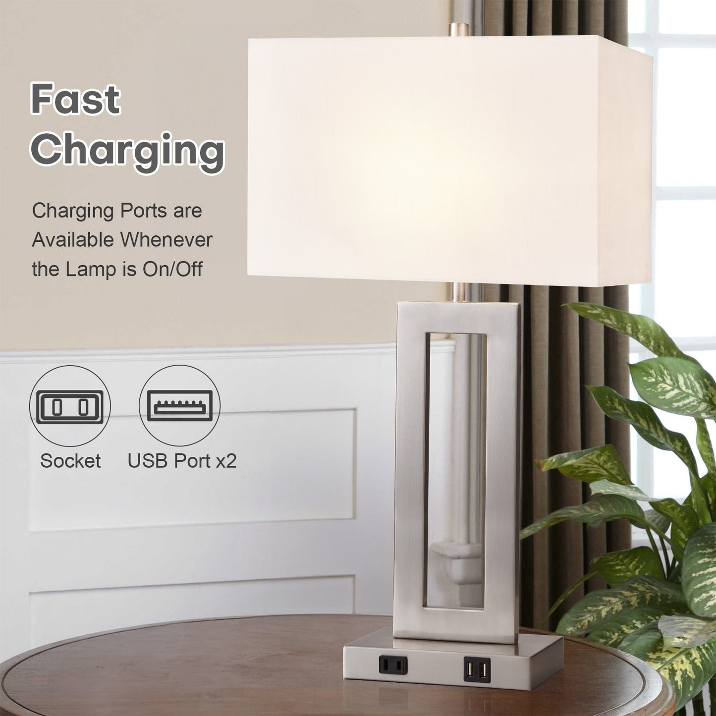 Set di 22 lampade da tavolo USB grigie con controllo touch