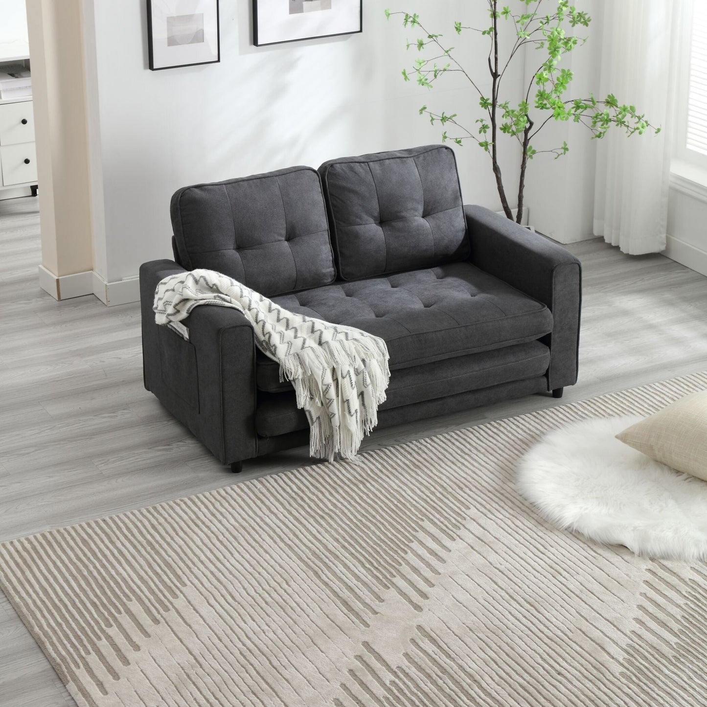 Divano letto futon trasformabile a 3 pieghe