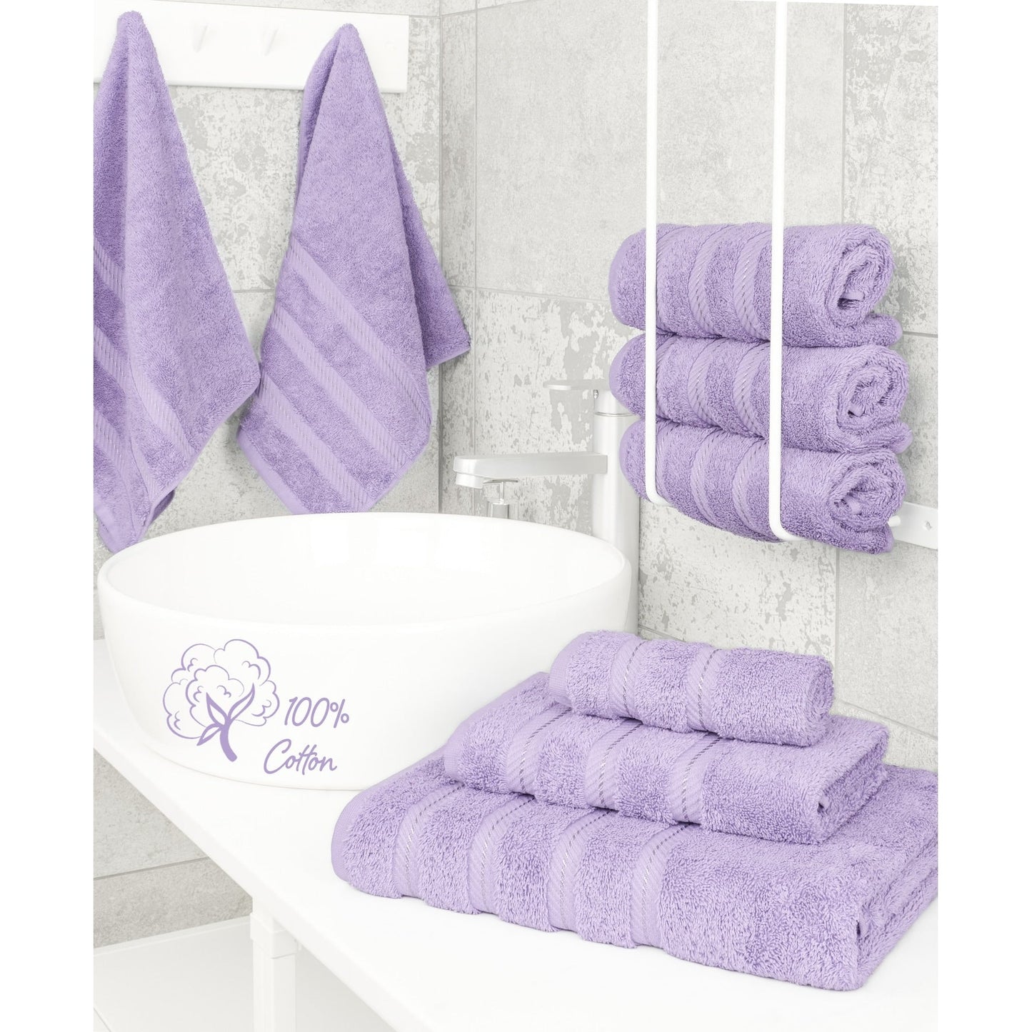 Set di asciugamani da bagno da 3 pezzi, 100% cotone, asciugamani da bagno turco di lusso, asciugamani per il viso extra large, set in saldo