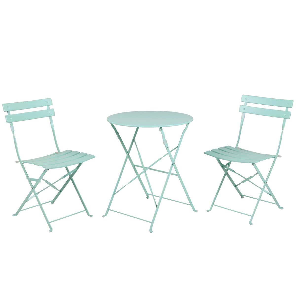 Set da bistrot per patio in acciaio di alta qualità da 3 pezzi Clihome Outdoor