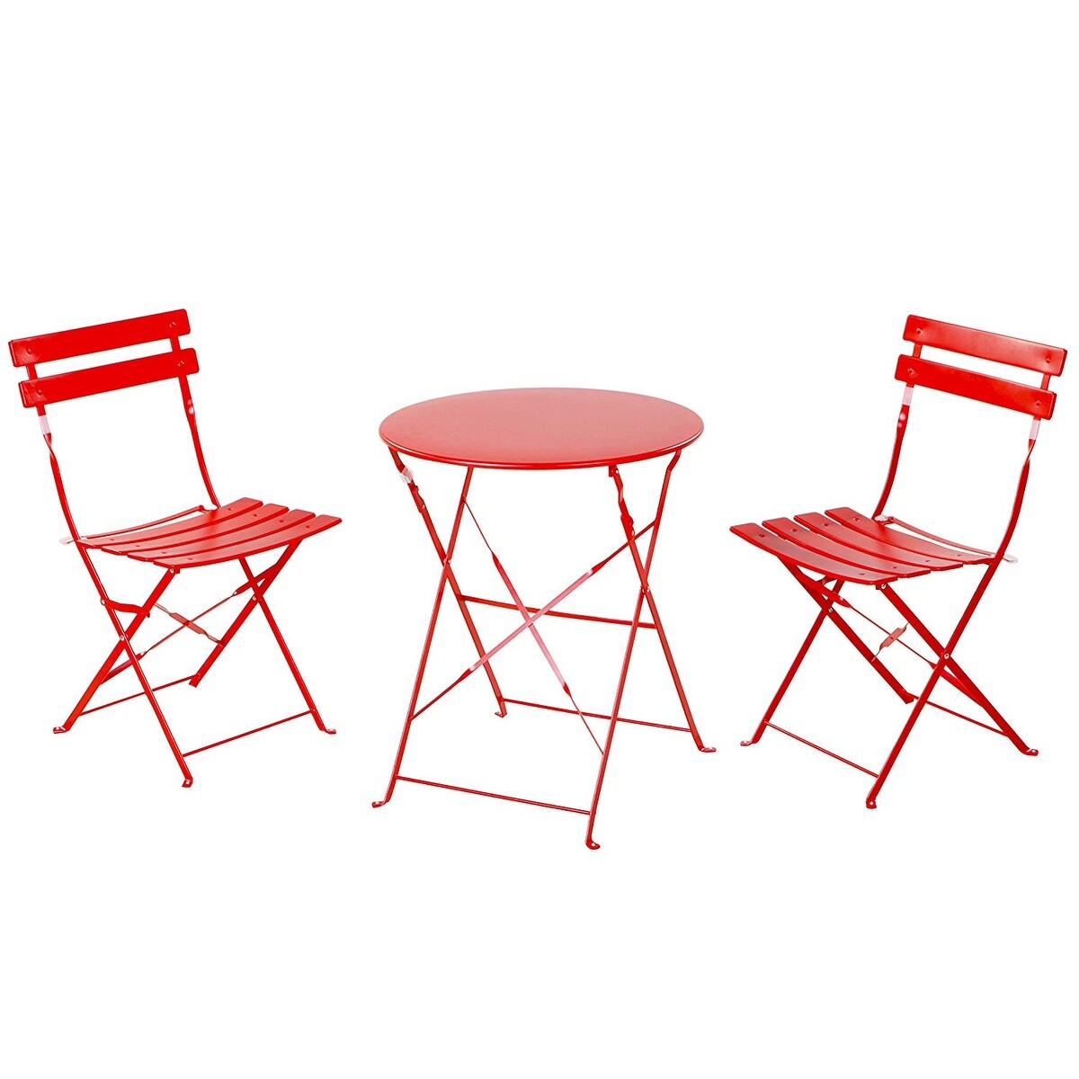 Set da bistrot per patio in acciaio di alta qualità da 3 pezzi Clihome Outdoor
