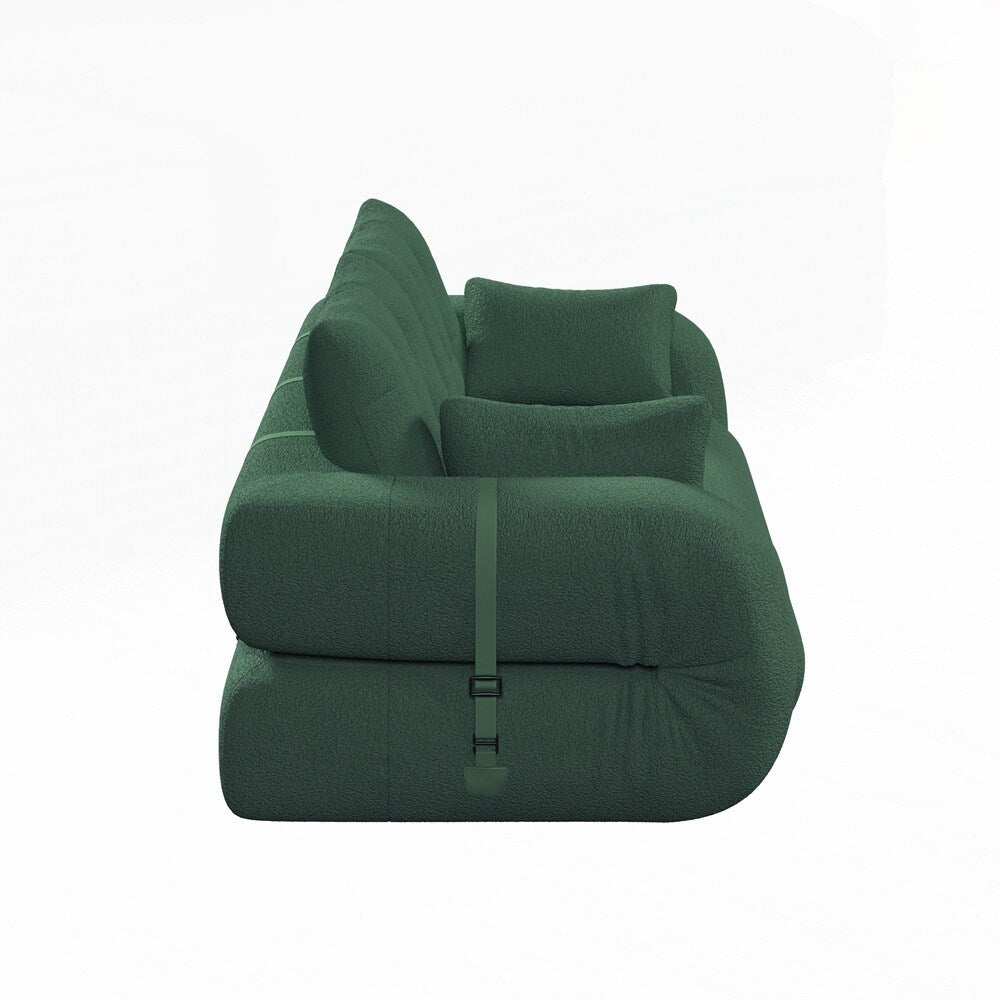 Divano letto imbottito in schiuma con tessuto Teddy 3 in 1