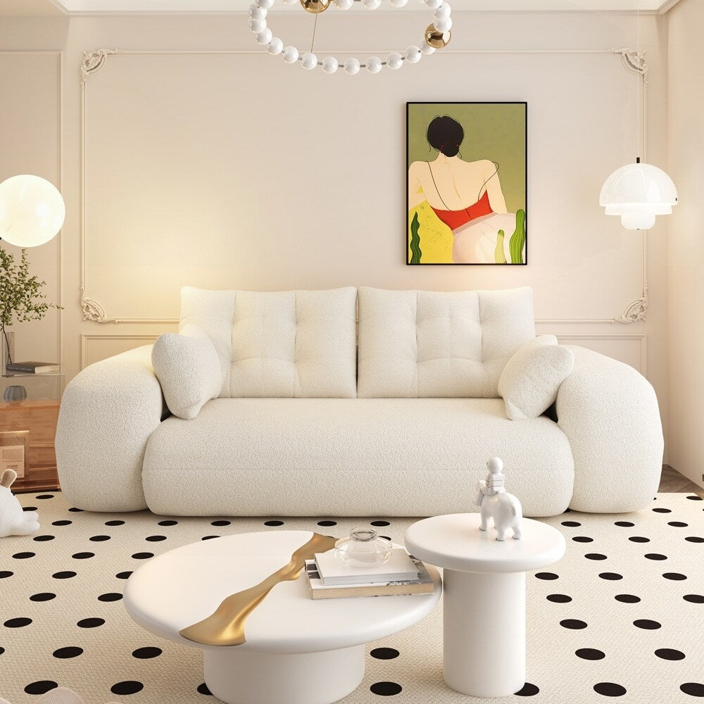 Divano letto imbottito in schiuma con tessuto Teddy 3 in 1