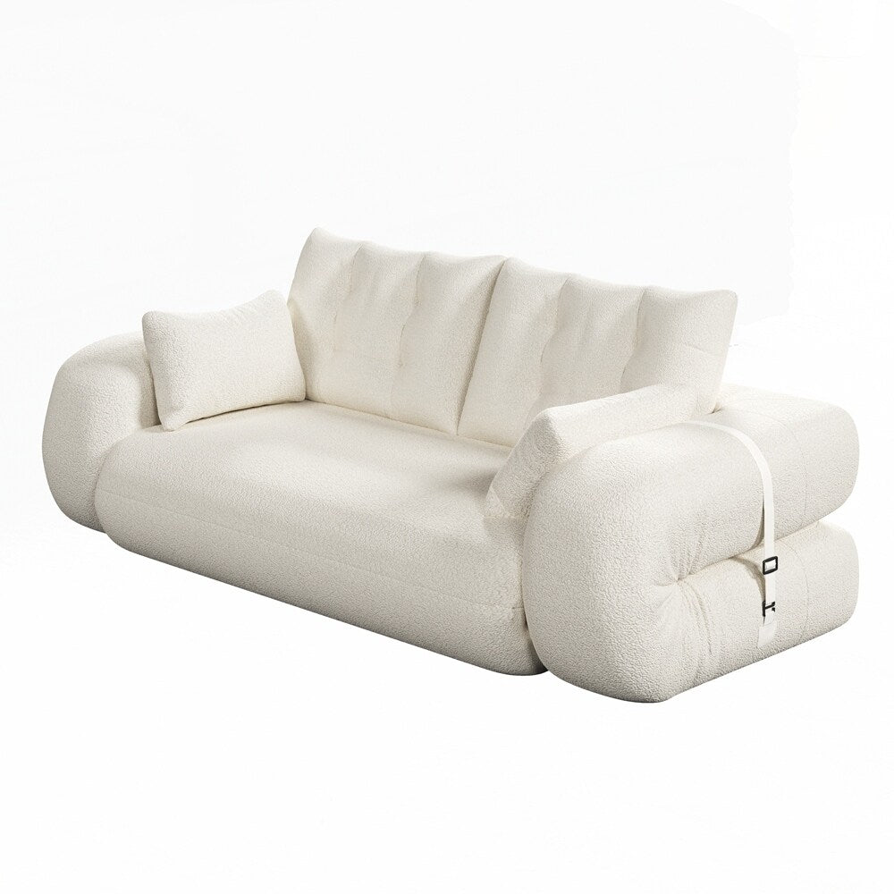 Divano letto imbottito in schiuma con tessuto Teddy 3 in 1