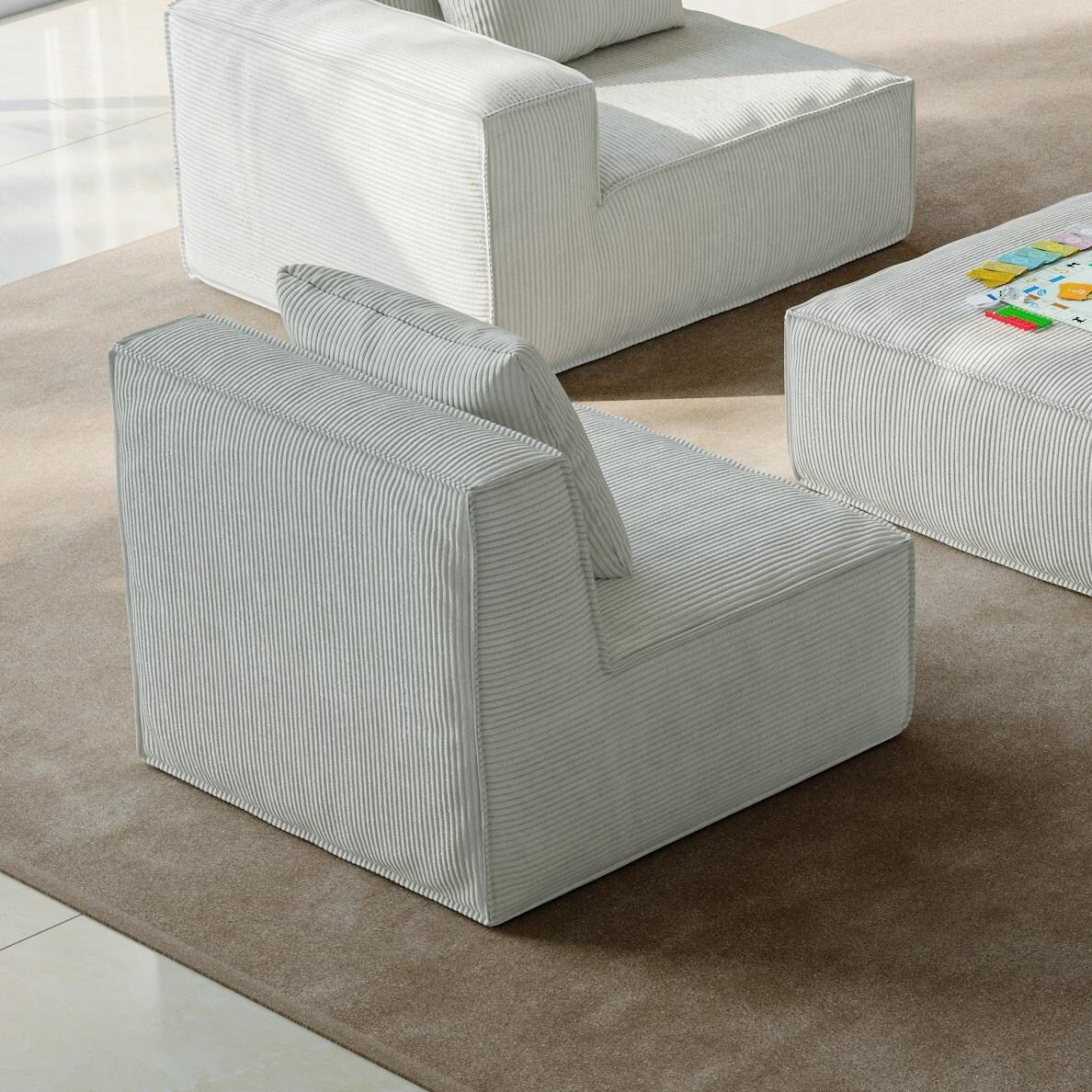 Divano componibile in stile divano Cloud da 31,5 posti in schiuma - Design modulare morbido, non richiede montaggio