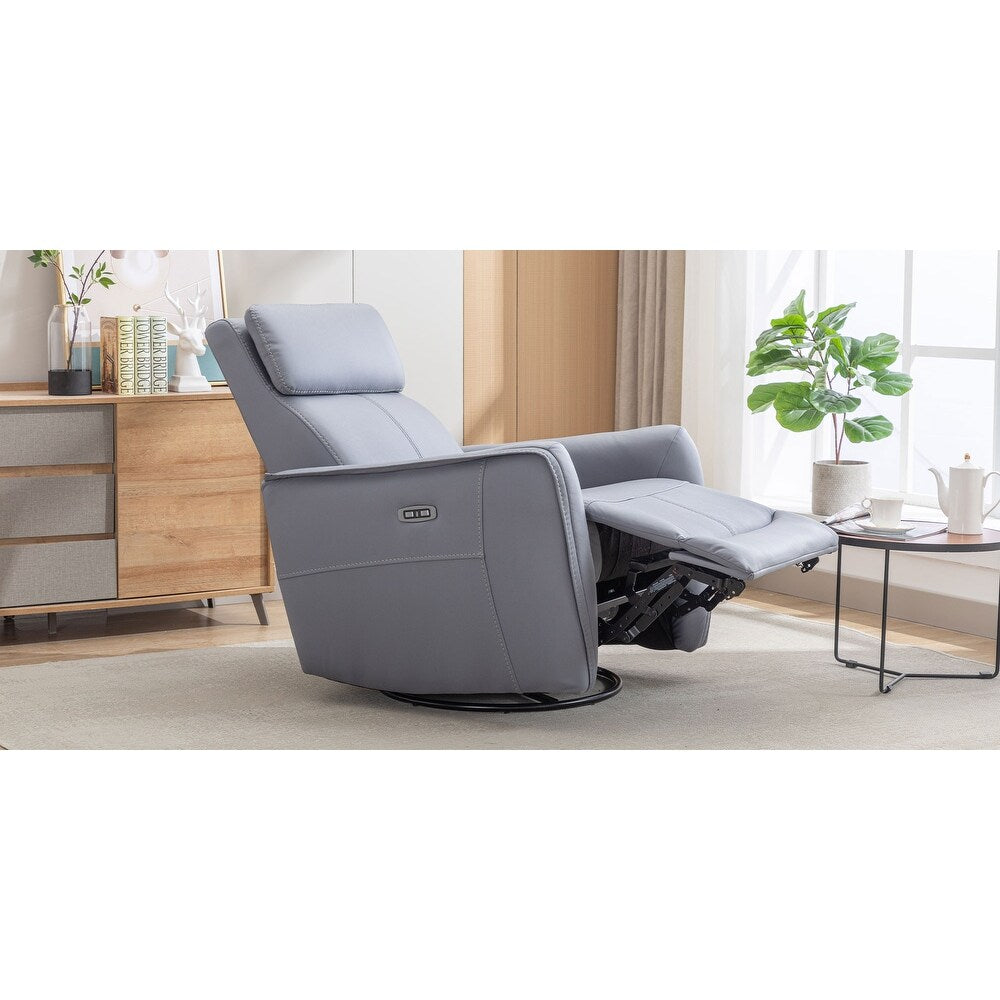 Poltrona reclinabile girevole elettrica da 32,3'' con porte USB