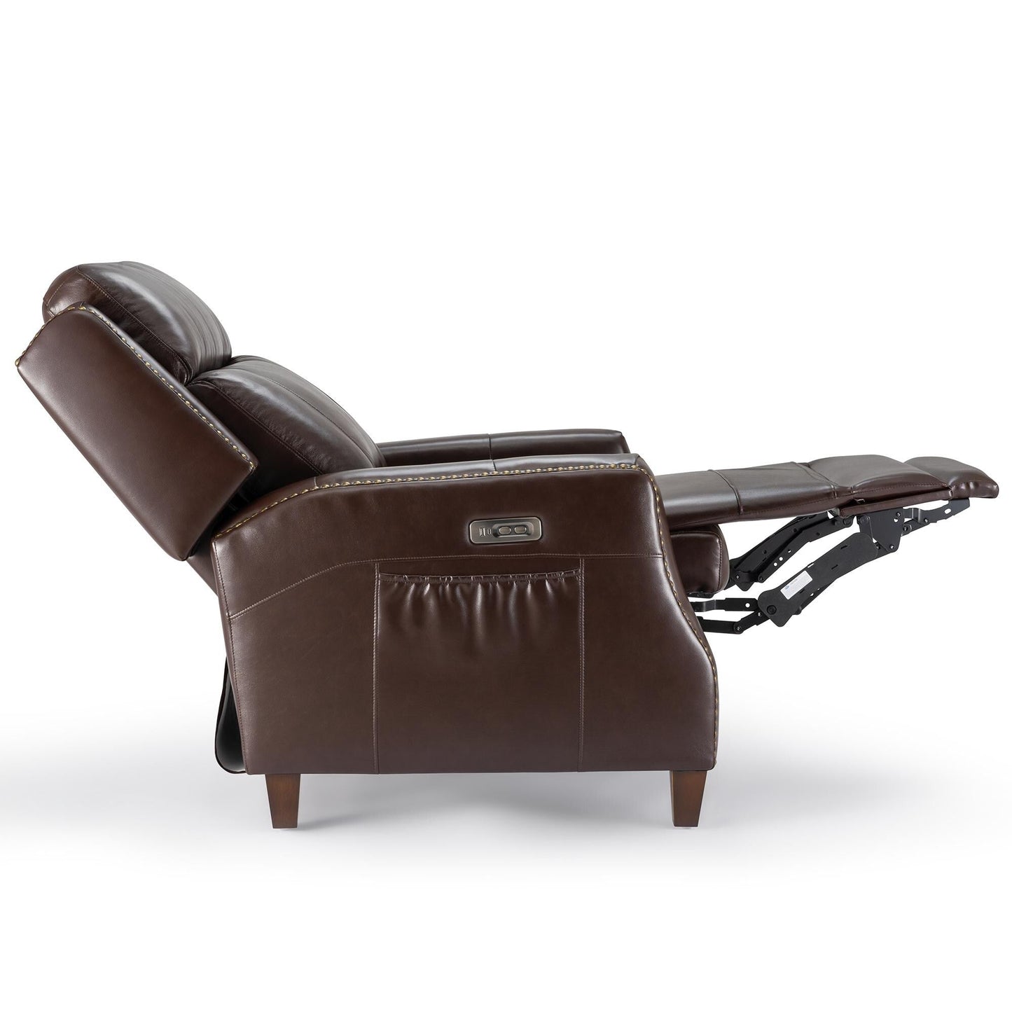 Poltrona reclinabile Power Club in vera pelle larga 32,7 cm