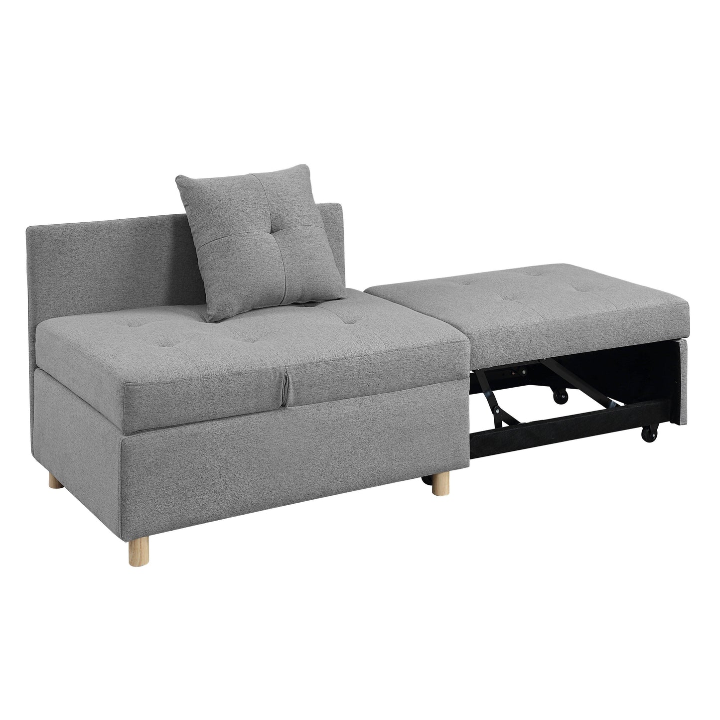 Divano letto singolo convertibile 4 in 1 con schienale regolabile
