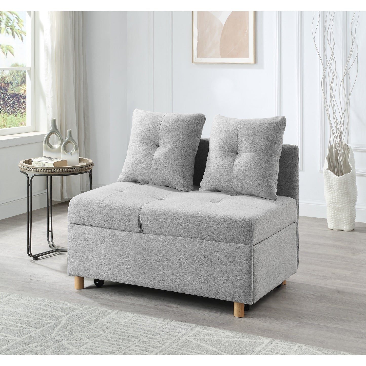 Divano letto singolo convertibile 4 in 1 con schienale regolabile