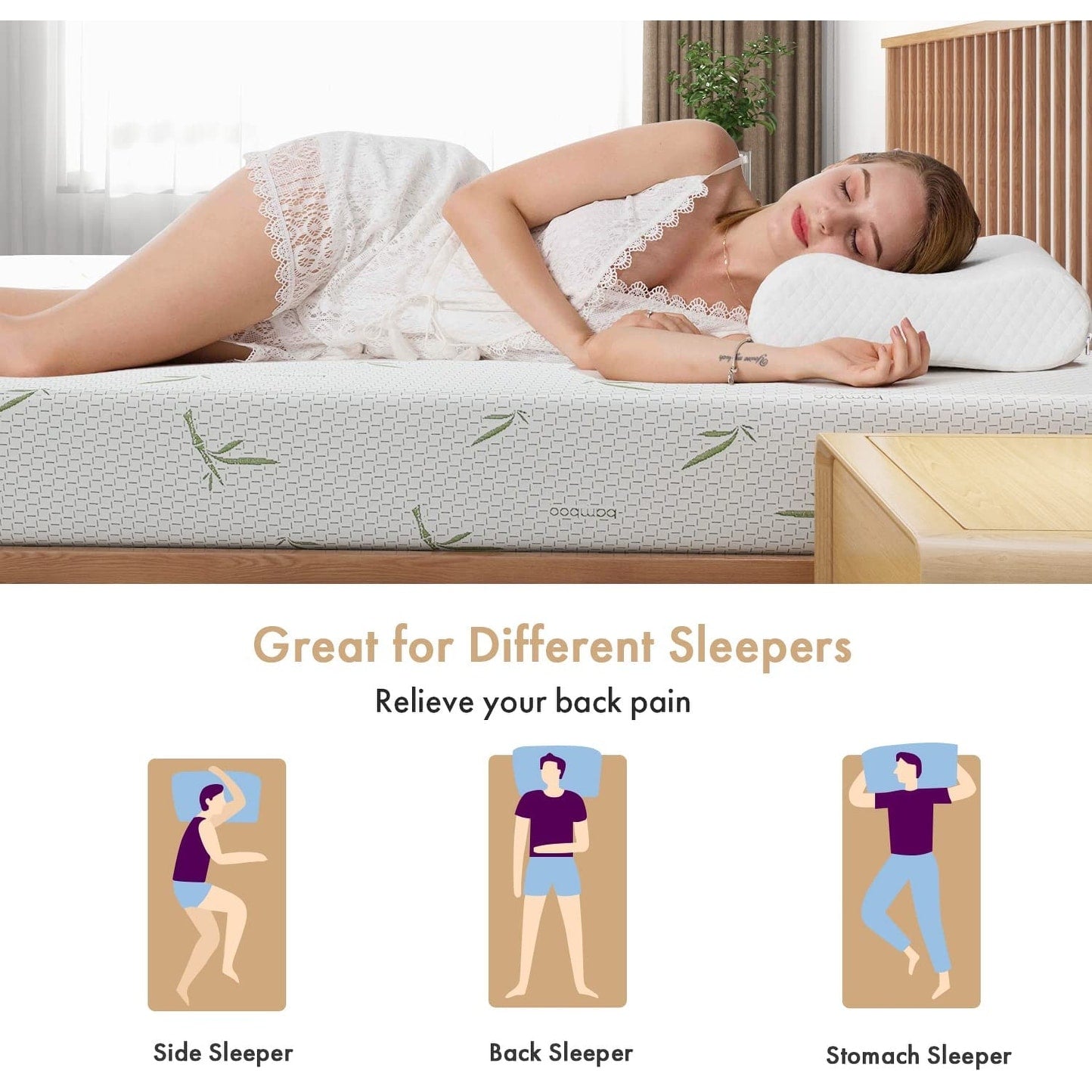 Materassi in memory foam con gel rinfrescante da 6 pollici per letto singolo per bambini, letto a castello individuale, realizzati negli Stati Uniti
