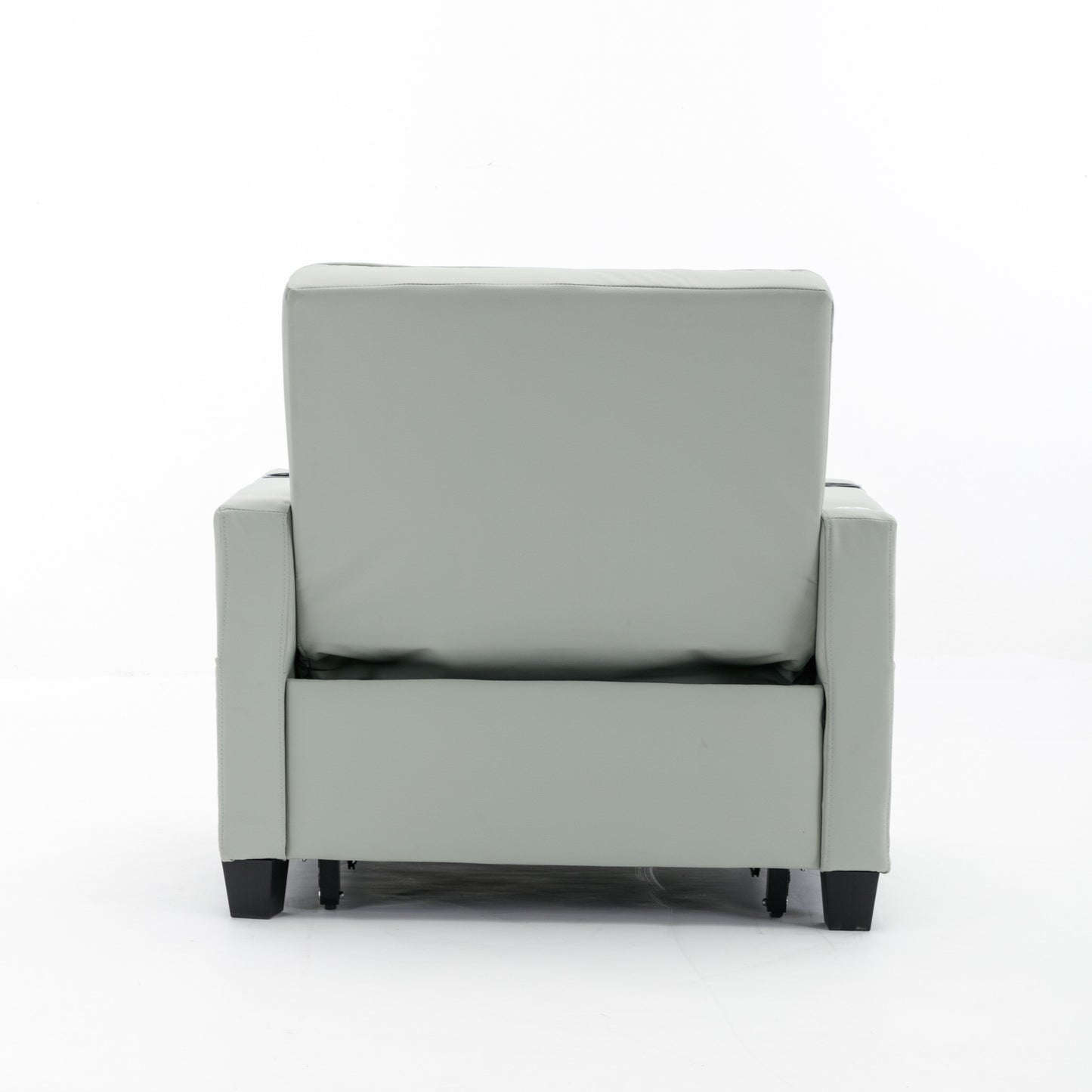 Divano letto singolo convertibile 3 in 1 in similpelle da 68,12 pollici con porte USB e resistente all'usura per il soggiorno