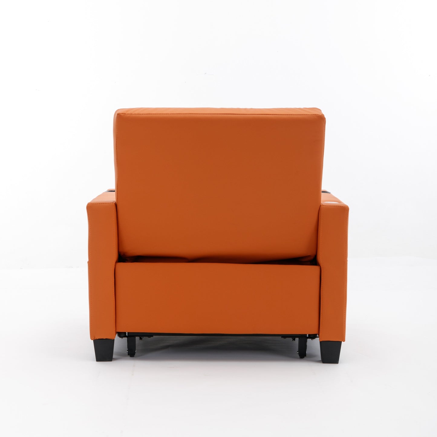 Divano letto singolo convertibile 3 in 1 in similpelle da 68,12 pollici con porte USB e resistente all'usura per il soggiorno