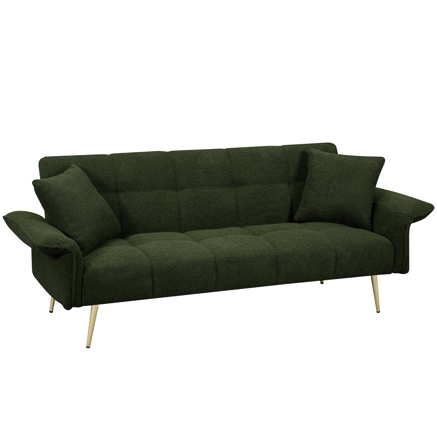 Divano letto matrimoniale trasformabile con braccioli pieghevoli - 31,10 x 70,00 x 31,49