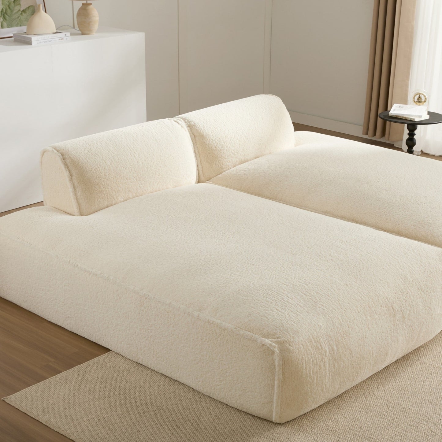 72 Divano letto modulare oversize imbottito in schiuma compressa