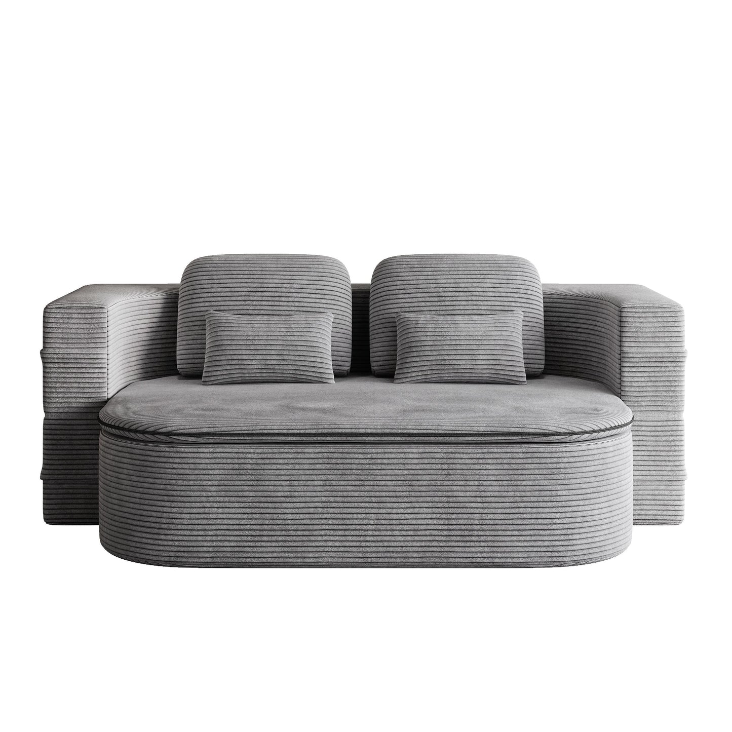 Divano pieghevole 2 in 1 da 75'', divano letto trasformabile in schiuma con coperta multifunzionale, divano da pavimento