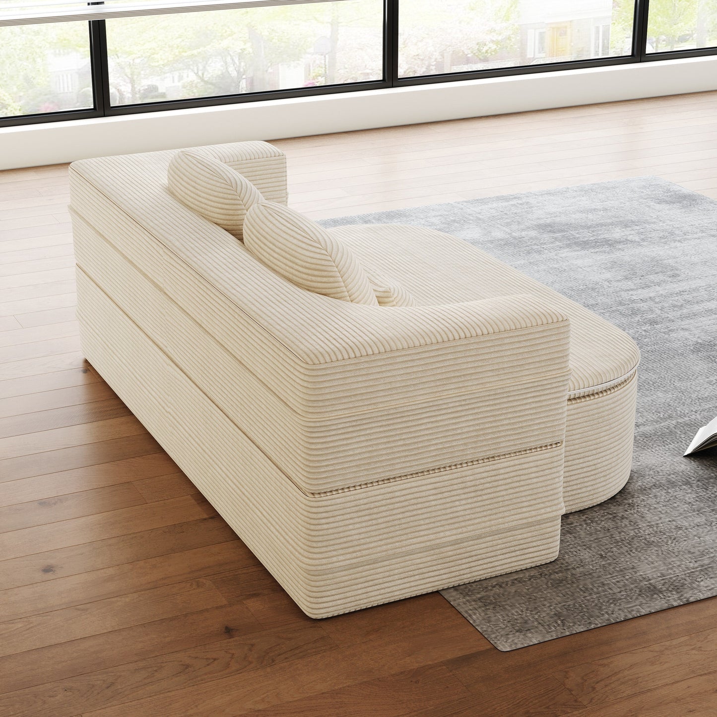 Divano pieghevole 2 in 1 da 75'', divano letto trasformabile in schiuma con coperta multifunzionale, divano da pavimento