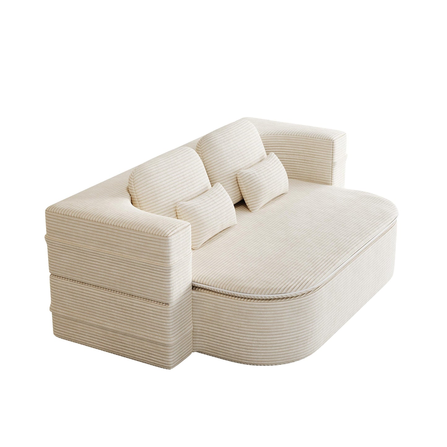 Divano pieghevole 2 in 1 da 75'', divano letto trasformabile in schiuma con coperta multifunzionale, divano da pavimento