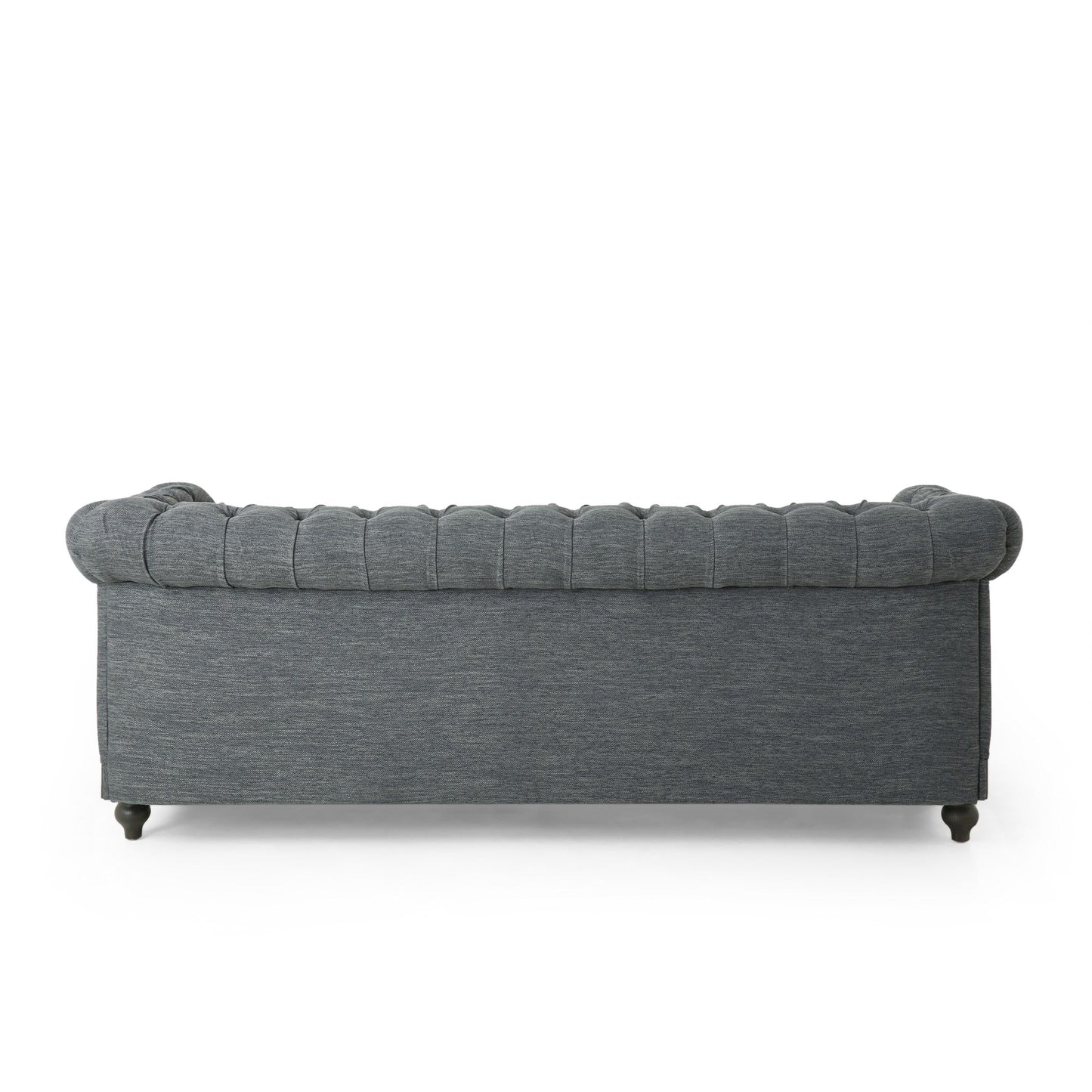 Divano a 3 posti in pelle PU da 78,75'' con gambe in legno ed eleganti dettagli con rivetti