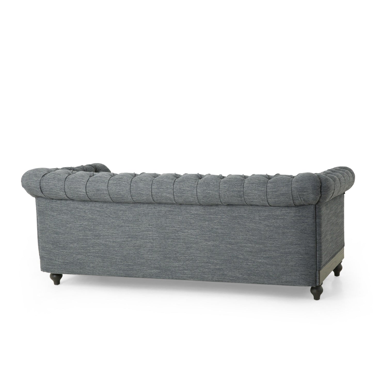 Divano a 3 posti in pelle PU da 78,75'' con gambe in legno, dettagli rivettati e schienale regolabile