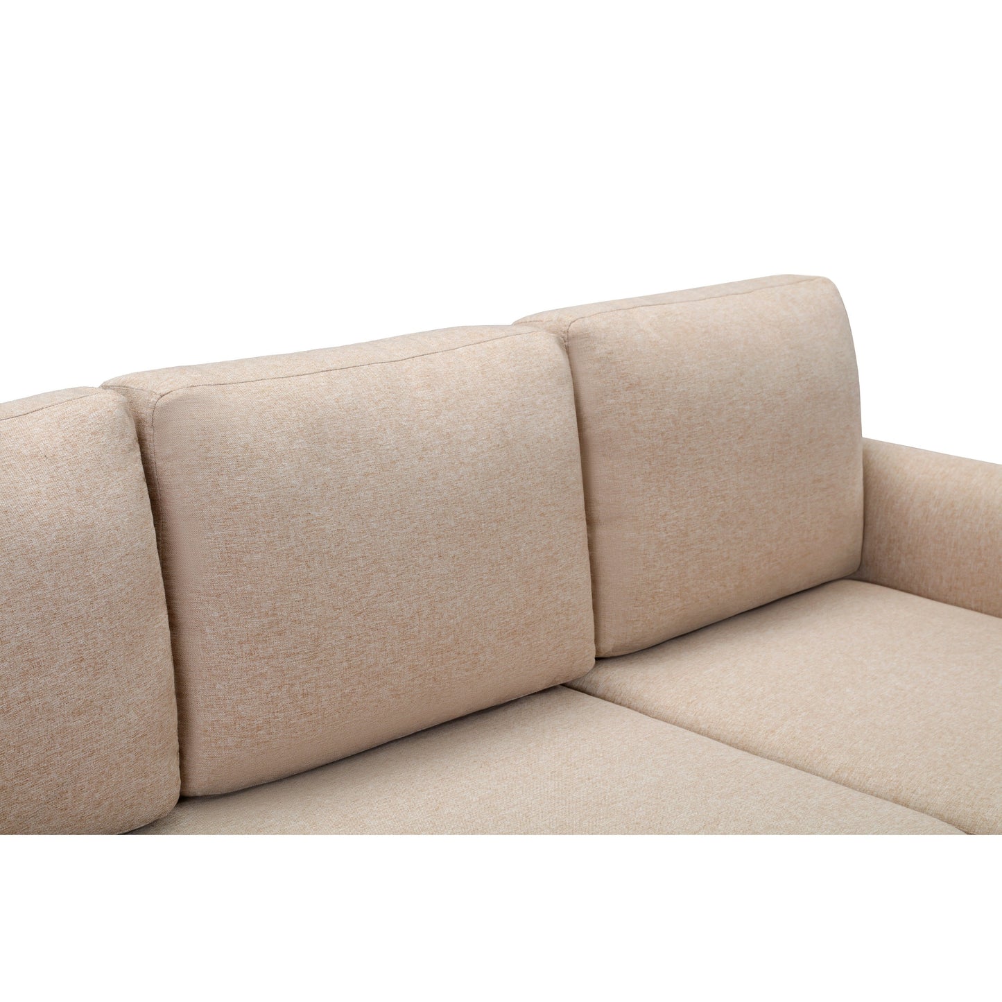 Divano letto a 3 posti a L in tessuto da 79,5'' con chaise longue, letto estraibile e design imbottito