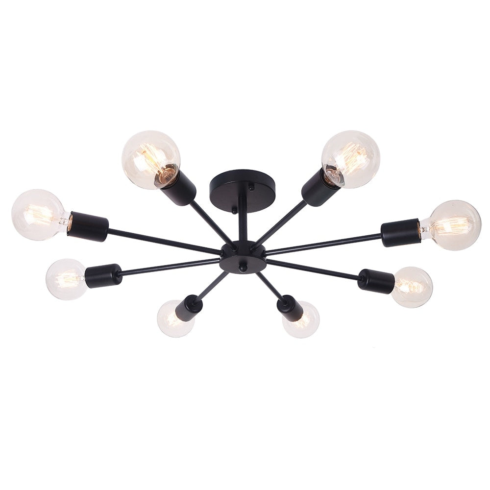 Lampada semi-incassata Sputnik nera/oro da soffitto per soggiorno/cucina/ufficio/camera da letto/ingresso
