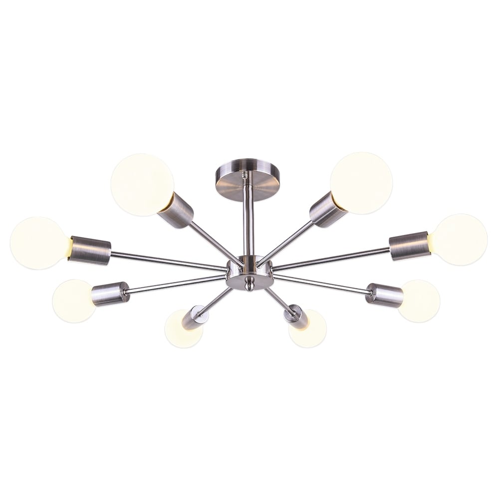 Lampada semi-incassata Sputnik nera/oro da soffitto per soggiorno/cucina/ufficio/camera da letto/ingresso