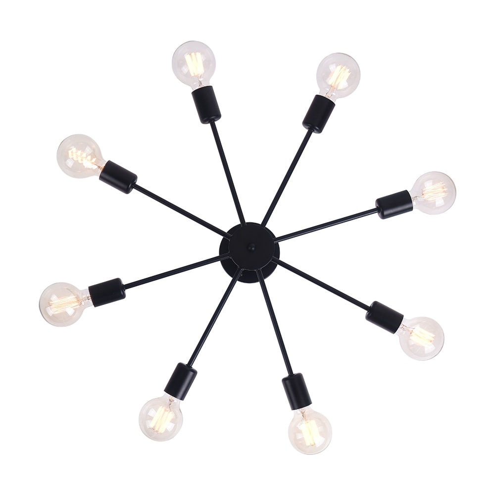 Lampada semi-incassata Sputnik nera/oro da soffitto per soggiorno/cucina/ufficio/camera da letto/ingresso