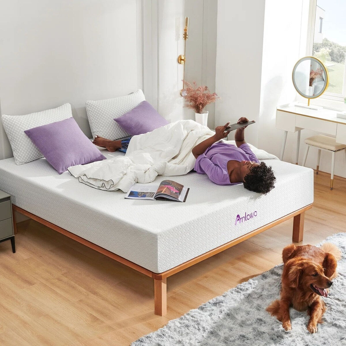 Materasso in memory foam con gel rinfrescante da 8 pollici