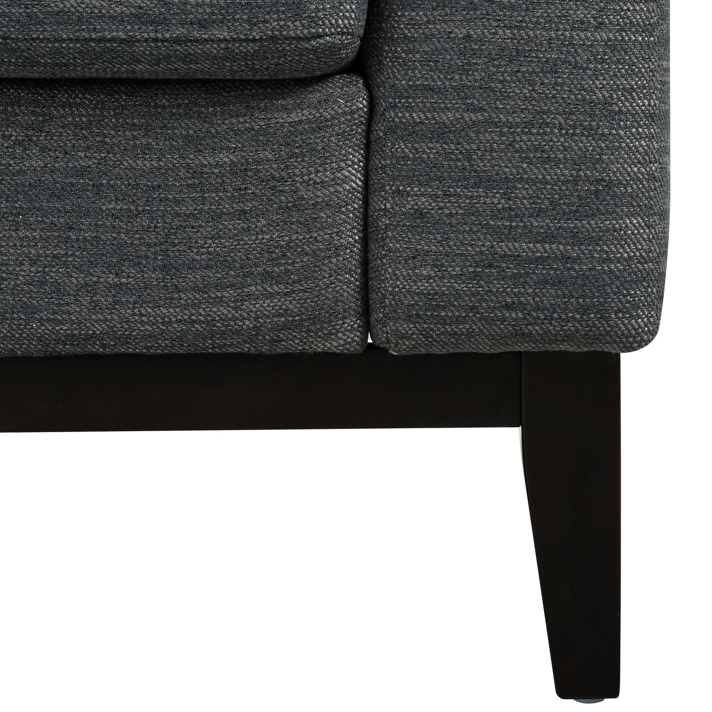 Divano a 3 posti in poliestere 80,5, finiture in legno massello - Comfort premium per soggiorno o studio