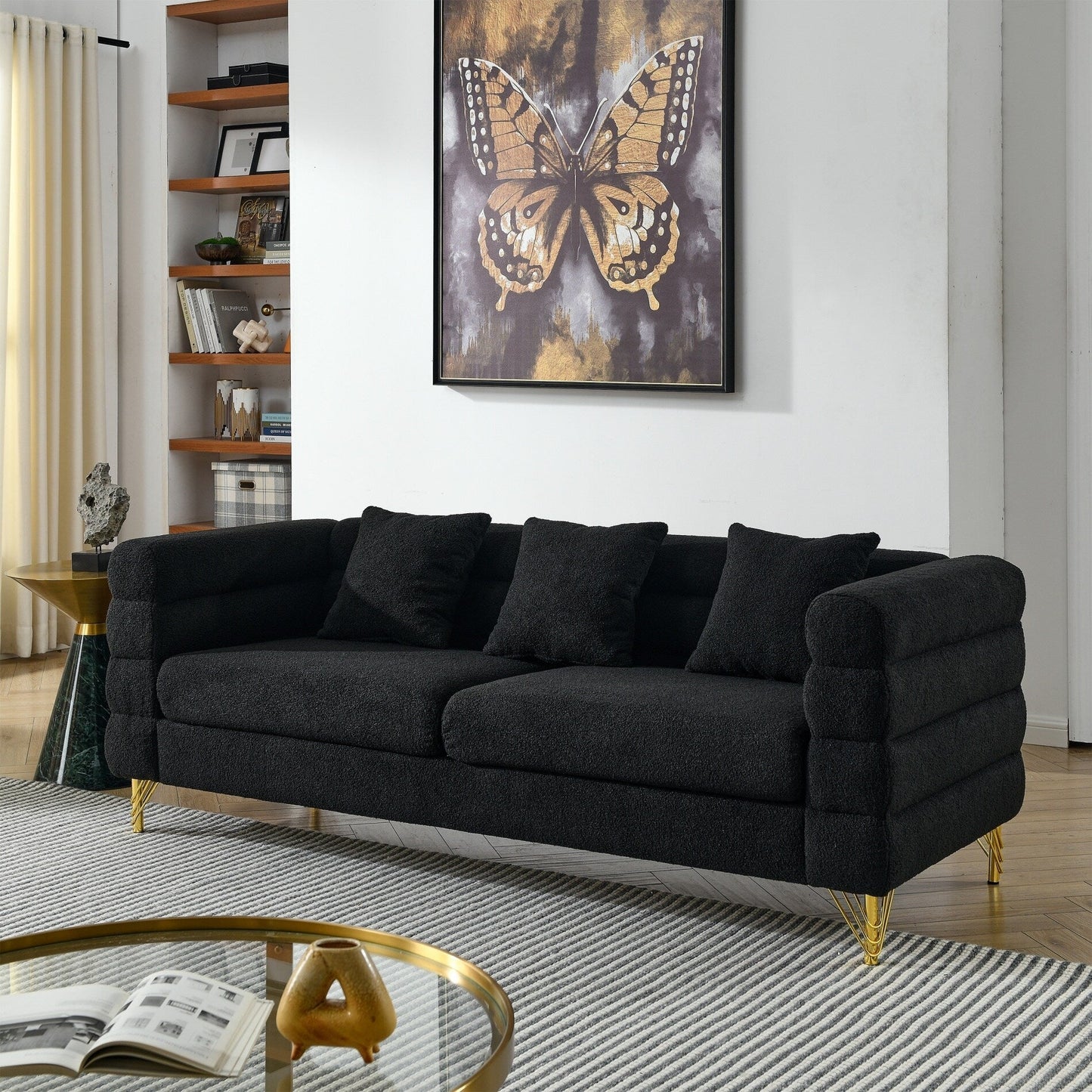 Divano componibile oversize da 81 pollici a 3 posti con 3 cuscini