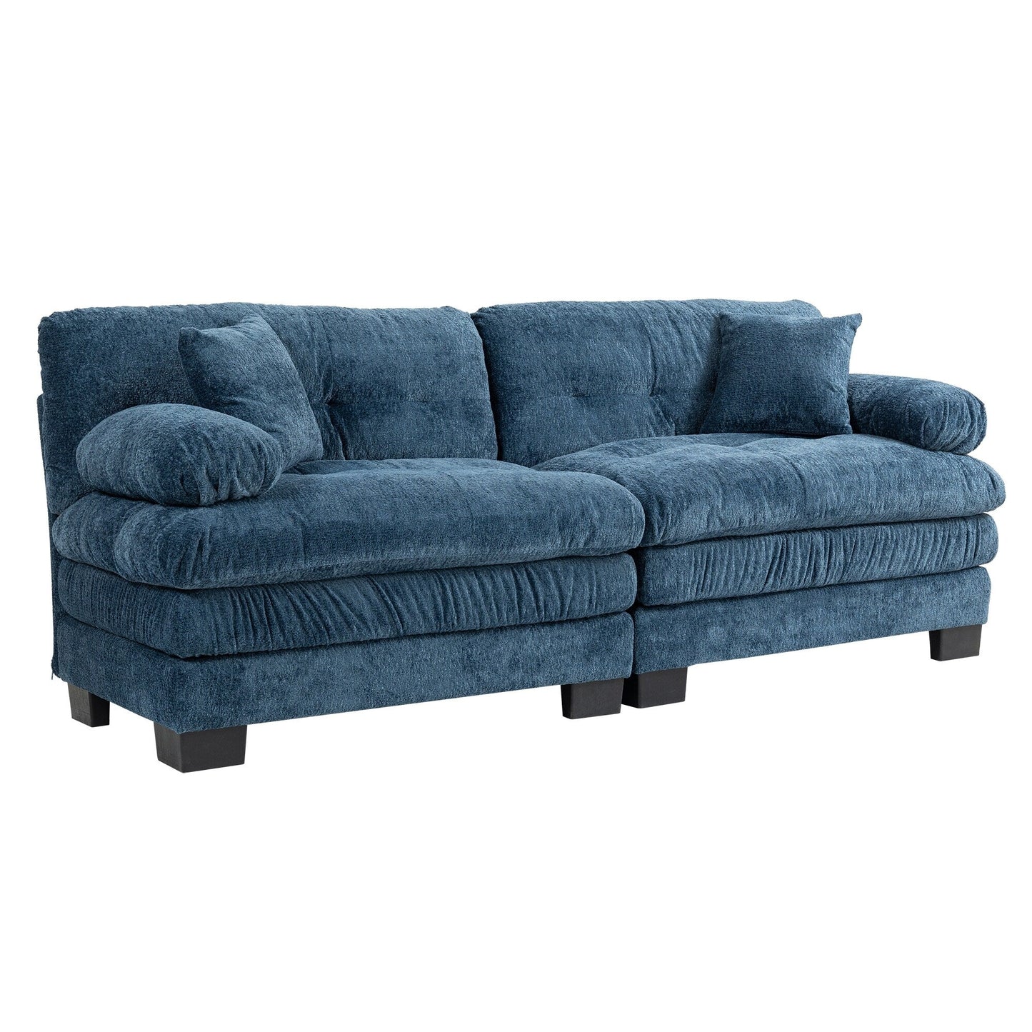 Divano imbottito a 3 posti con imbottitura in memory foam a doppio strato e cuscini comfort in omaggio