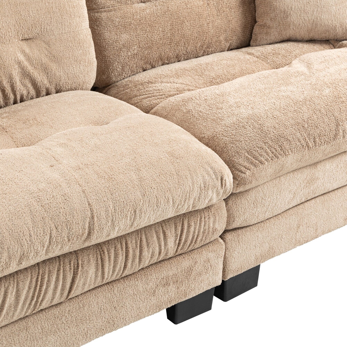Divano imbottito a 3 posti con imbottitura in memory foam a doppio strato e cuscini comfort in omaggio