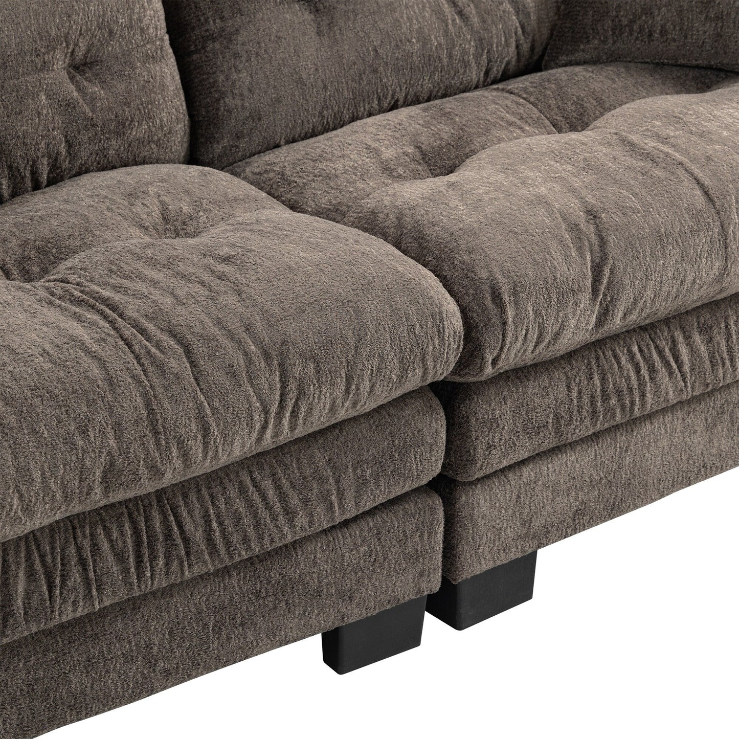 Divano imbottito a 3 posti con imbottitura in memory foam a doppio strato e cuscini comfort in omaggio