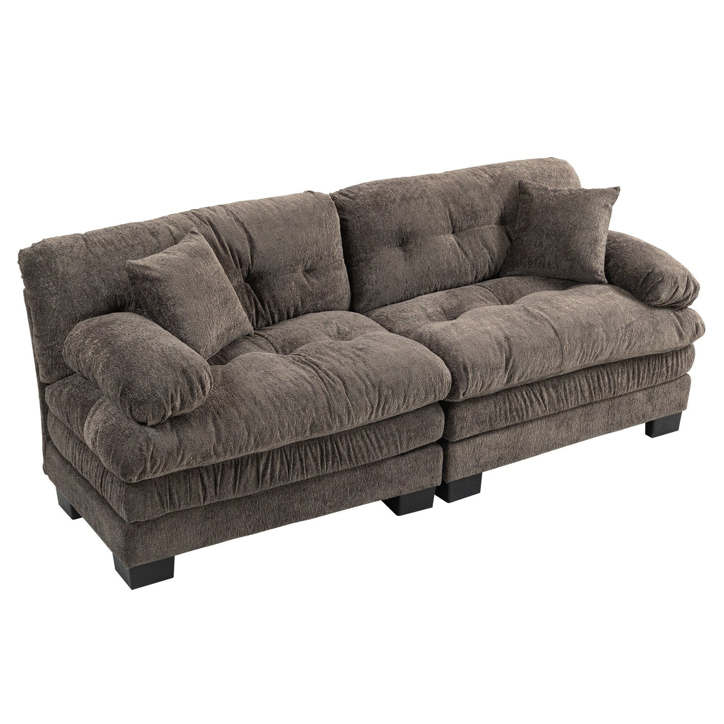 Divano imbottito a 3 posti con imbottitura in memory foam a doppio strato e cuscini comfort in omaggio
