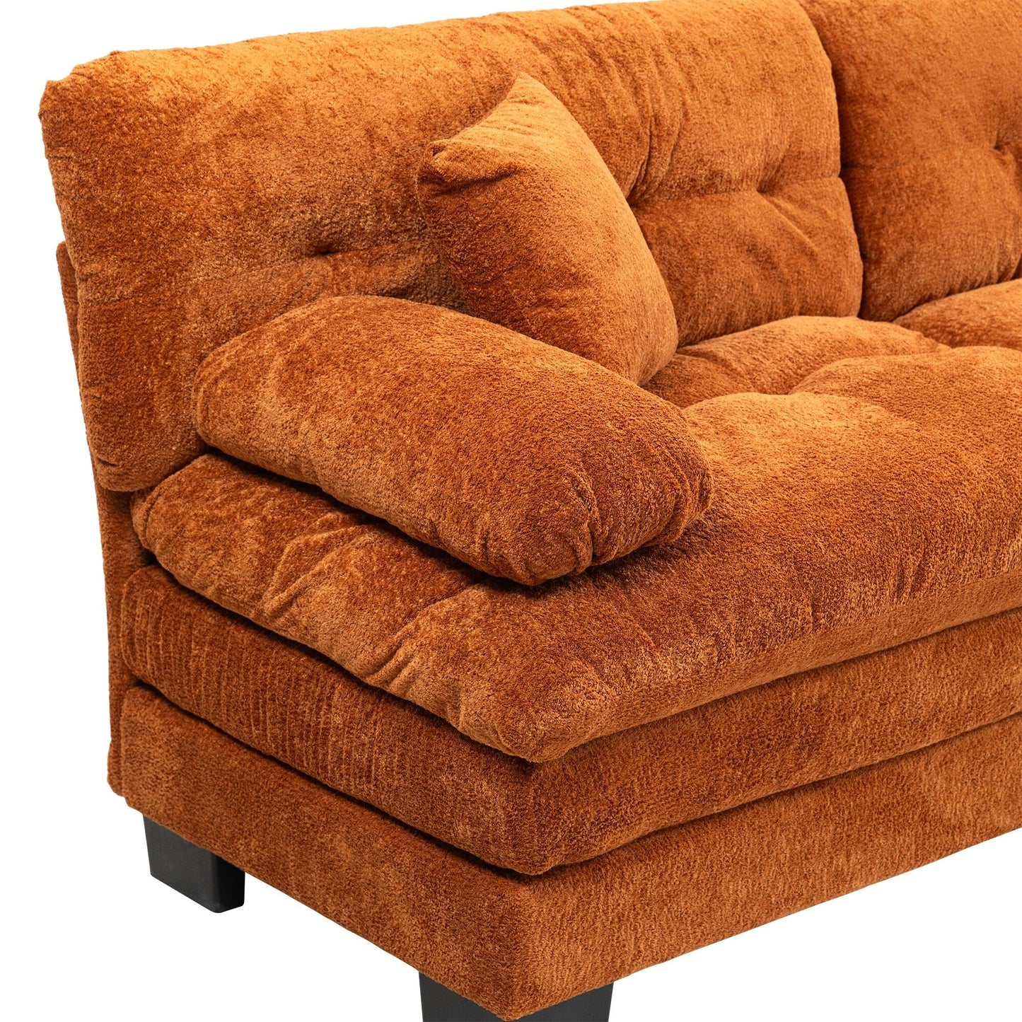 Divano imbottito a 3 posti con imbottitura in memory foam a doppio strato e cuscini comfort in omaggio