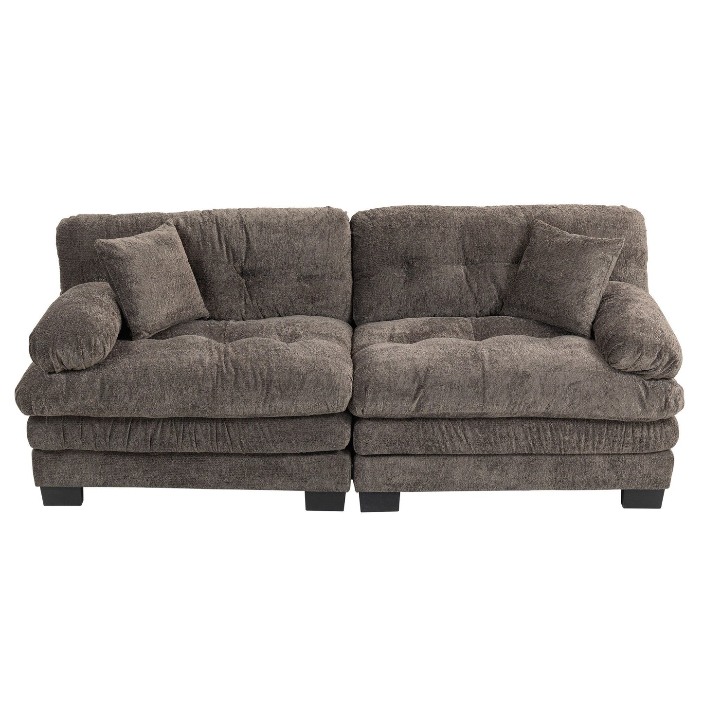 Divano imbottito a 3 posti con imbottitura in memory foam a doppio strato e cuscini comfort in omaggio